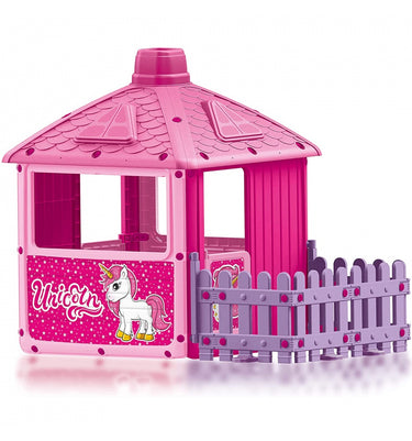 dolu unicorn house with fence